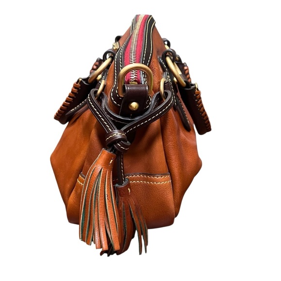 Dooney & Bourke Florentine Toledo Medium Mail Bag Satchel Chestnut Brown Leather - Picture 11 of 16